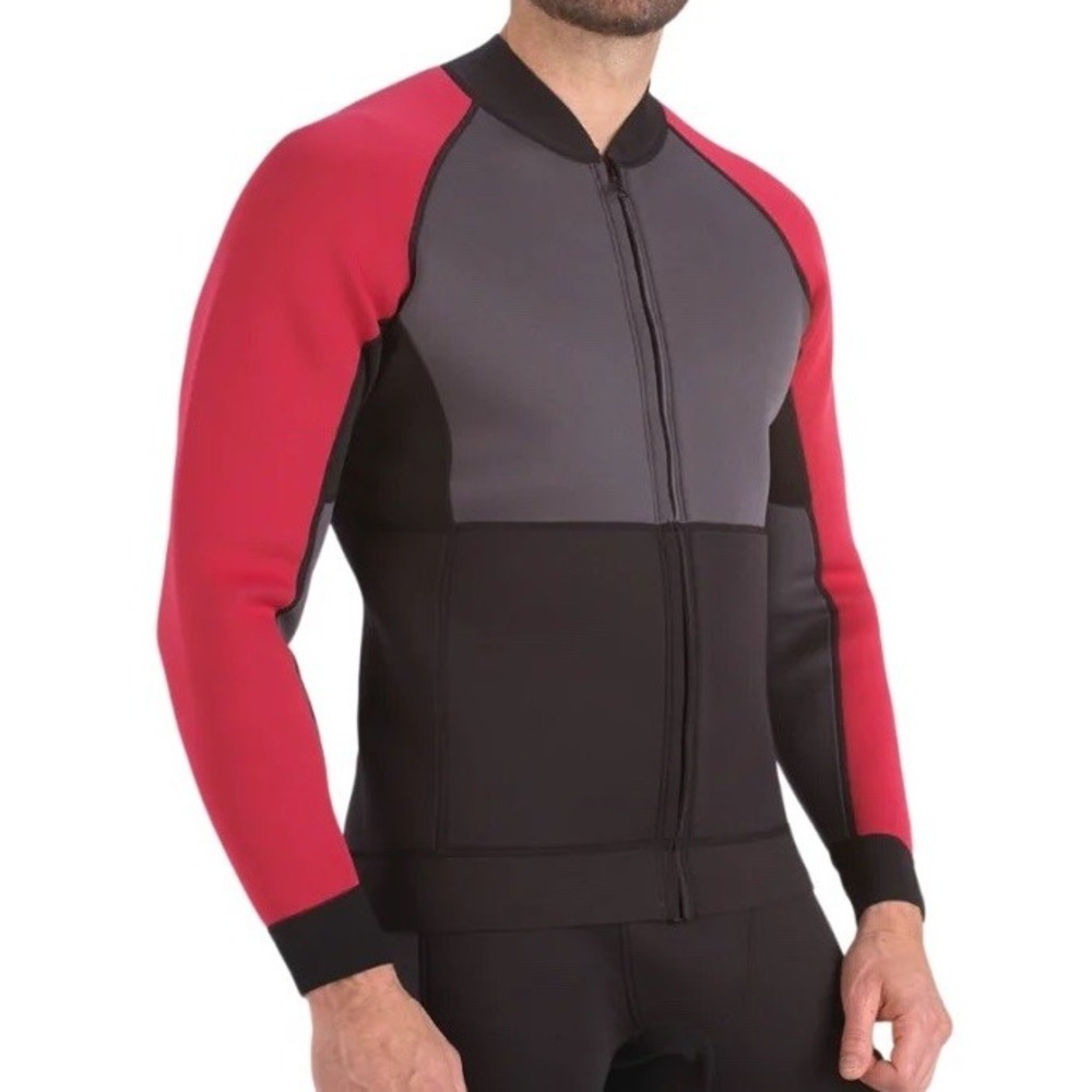 NWT Men's Sea-Doo Montego Long Sleeve 3mm Neoprene Water Jacket Red Black Small